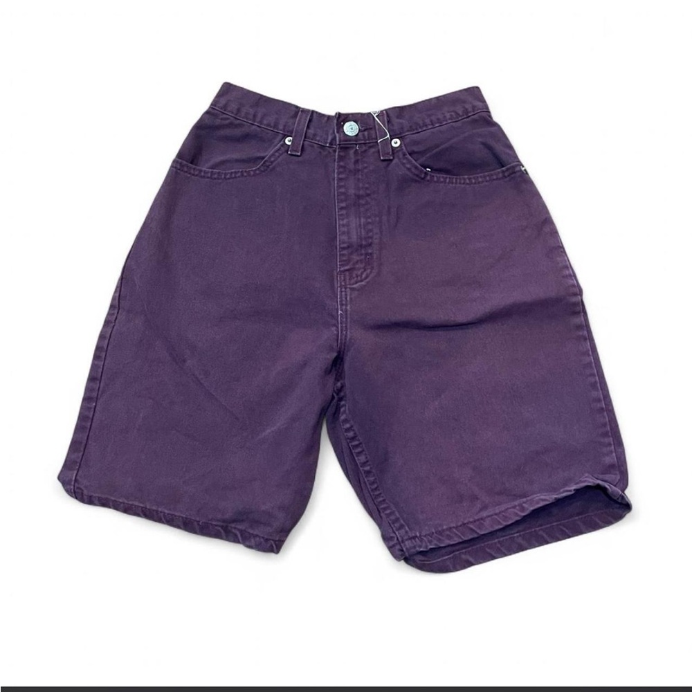 Vintage 90s purple maroon high waisted shorts womens 24” waist petite
